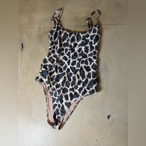 Aerie, swimsuit, one piece, leopard, medium long, sexy